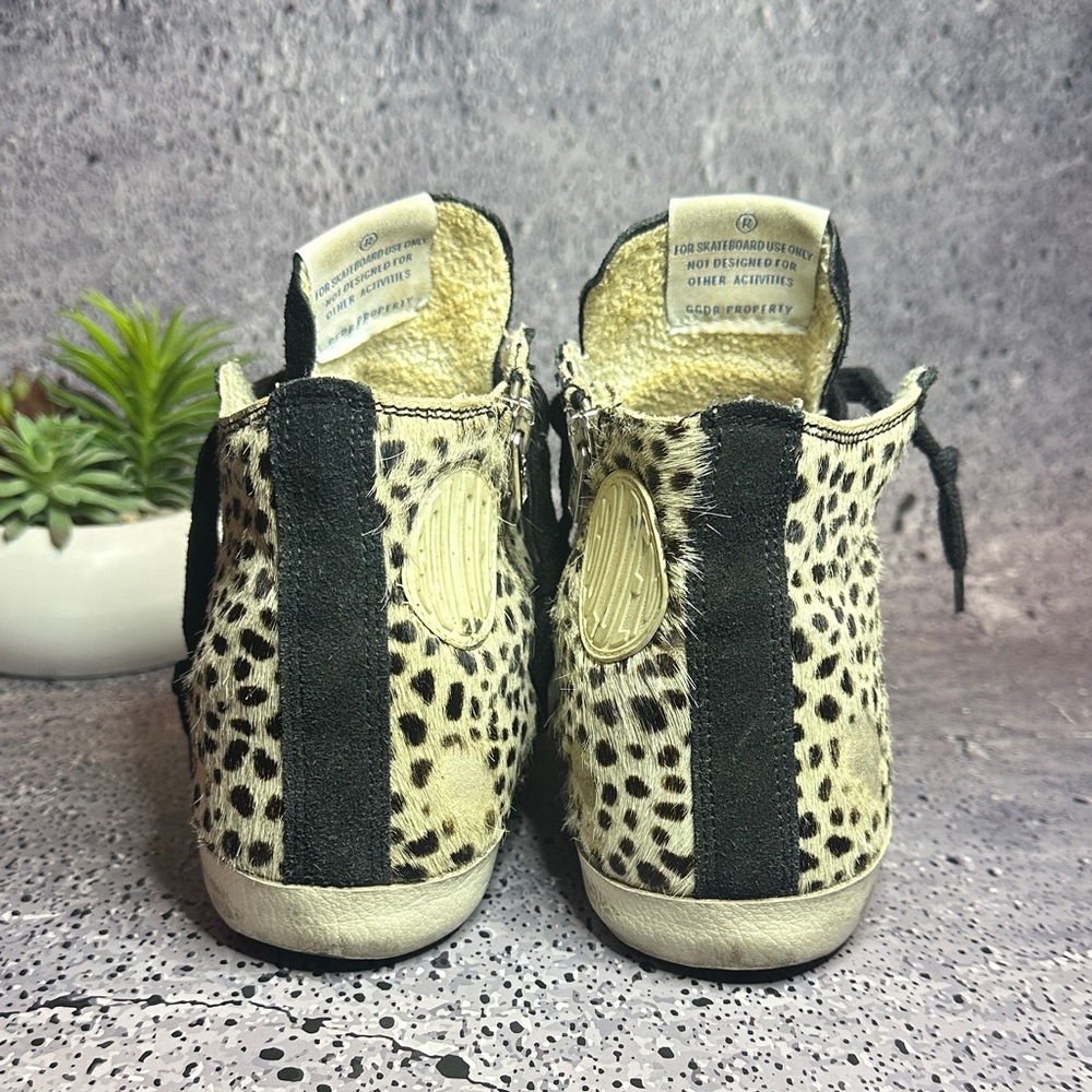Golden Goose Leopard Sneakers with Purple Accent - Picture 4 of 16